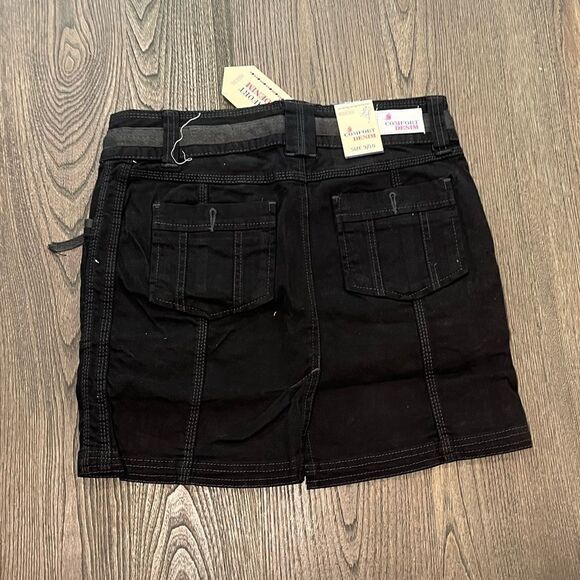 NWT Comfort Denim Mini Skirt Belted Size 9/10 - Picture 6 of 8